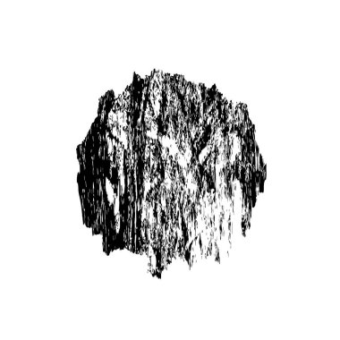 Siyah el çizimi vektör çizimi, mürekkep lekesi, beyaz arkaplanda grunge fırça darbeleri