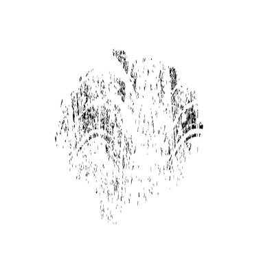 Siyah el çizimi vektör çizimi, mürekkep lekesi, beyaz arkaplanda grunge fırça darbeleri