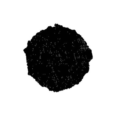 Siyah el çizimi vektör çizimi, mürekkep lekesi, beyaz arkaplanda grunge fırça darbeleri