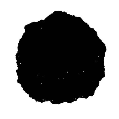 Siyah el çizimi vektör çizimi, mürekkep lekesi, beyaz arkaplanda grunge fırça darbeleri