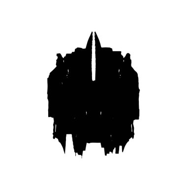 arkaplanda siyah ve beyaz fırça darbesi