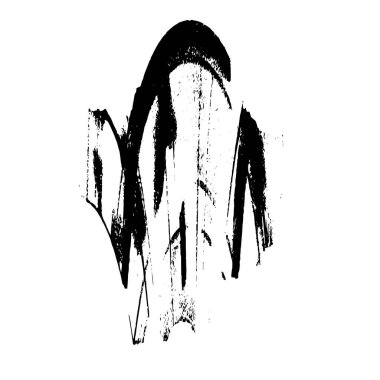 siyah ve beyaz grunge fırça darbesi 