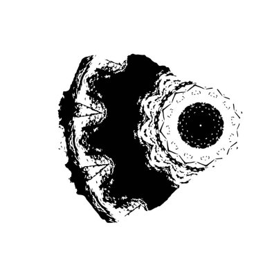 siyah ve beyaz grunge fırça darbesi 