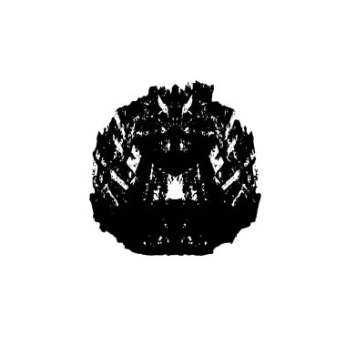 siyah ve beyaz grunge fırça darbesi 