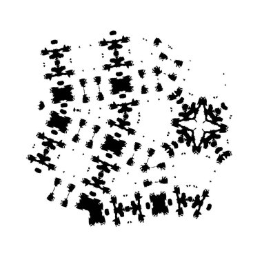 siyah ve beyaz grunge fırça darbesi 