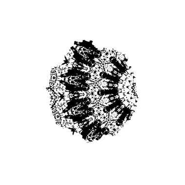 siyah ve beyaz grunge fırça darbesi 