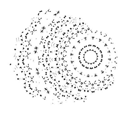 siyah ve beyaz grunge fırça darbesi 