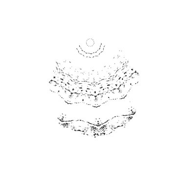 siyah ve beyaz grunge fırça darbesi 