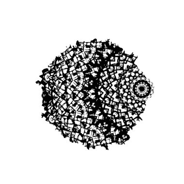 siyah ve beyaz grunge fırça darbesi 