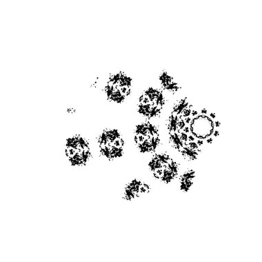 siyah ve beyaz grunge fırça darbesi 