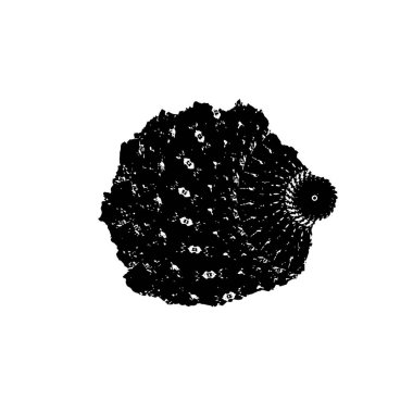 beyaz arkaplanda siyah beyaz fırça.