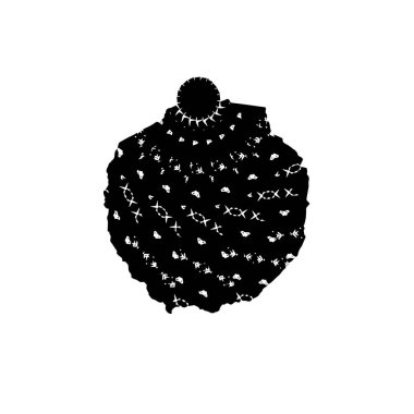 beyaz arkaplanda siyah beyaz fırça.