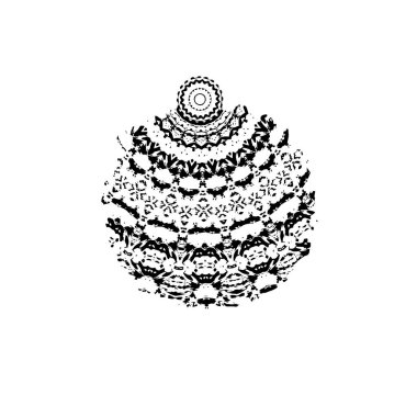 beyaz arkaplanda siyah beyaz fırça.