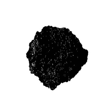 beyaz arkaplanda izole edilmiş siyah fırça darbesinin grunge dokusu 