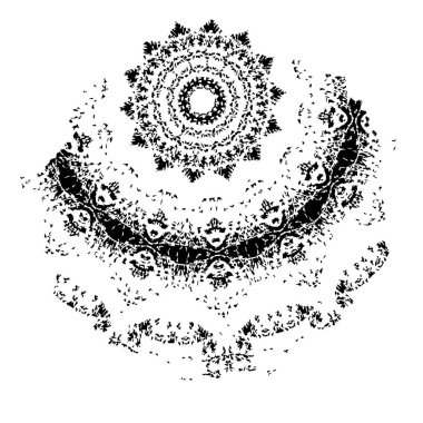 beyaz arkaplanda siyah beyaz fırça.