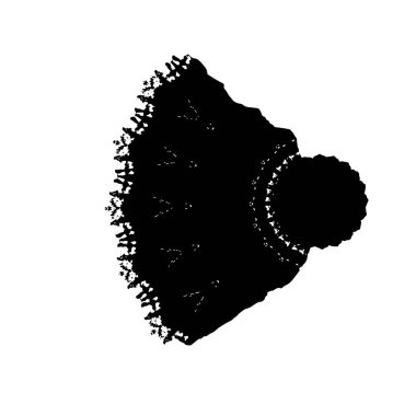 beyaz arkaplanda siyah beyaz fırça.