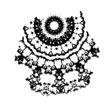 beyaz arkaplanda siyah ve beyaz fırça izole.