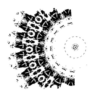 beyaz arkaplanda siyah ve beyaz fırça izole.