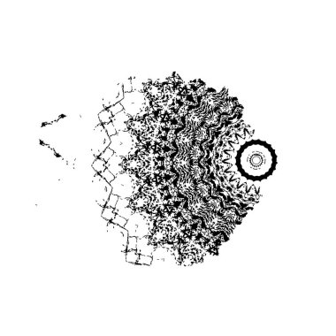 beyaz arkaplanda siyah ve beyaz fırça izole.