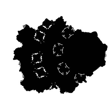 beyaz arkaplanda siyah ve beyaz fırça izole.