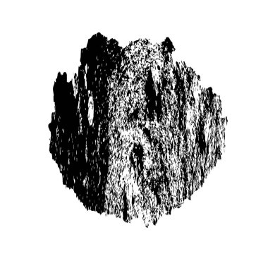 beyaz arkaplanda siyah ve beyaz fırça izole.