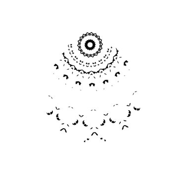 beyaz arkaplanda siyah ve beyaz fırça izole.