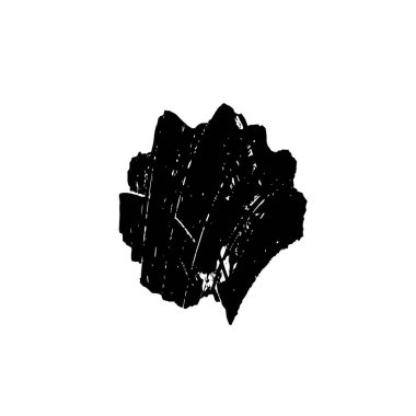 beyaz arkaplanda siyah ve beyaz fırça izole.