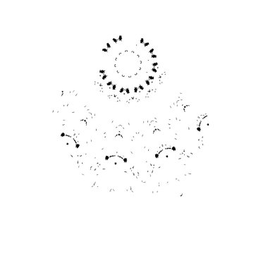  siyah ve beyaz fırça darbesi. vektör