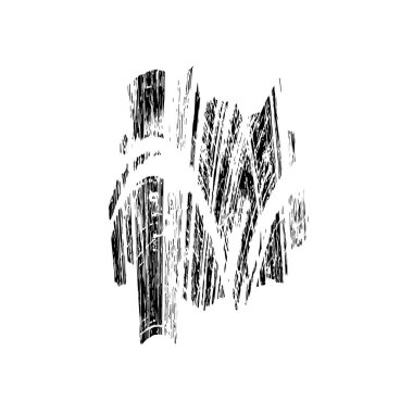  siyah ve beyaz fırça darbesi. vektör