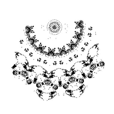  siyah ve beyaz fırça darbesi. vektör