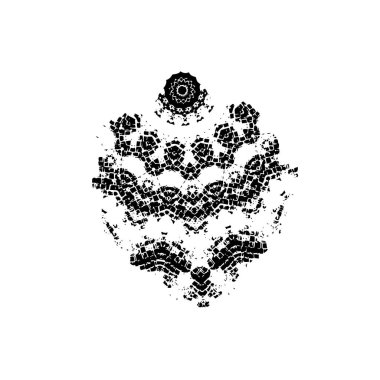 Grunge siyah beyaz fırça. vektör illüstrasyonu