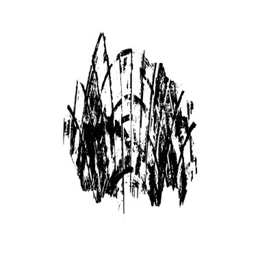 Grunge siyah beyaz fırça. vektör illüstrasyonu