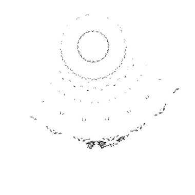 Grunge siyah beyaz fırça. vektör illüstrasyonu