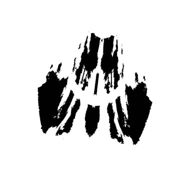 Grunge siyah beyaz fırça. vektör illüstrasyonu