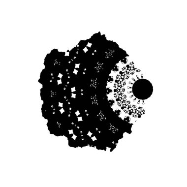 Grunge siyah beyaz fırça. vektör illüstrasyonu