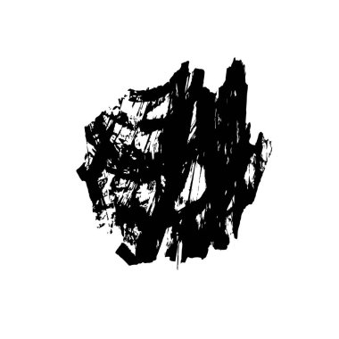 Grunge siyah beyaz fırça. vektör illüstrasyonu