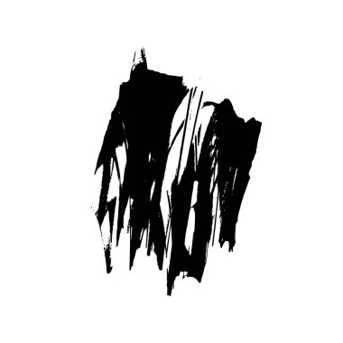 Grunge siyah beyaz fırça. vektör illüstrasyonu