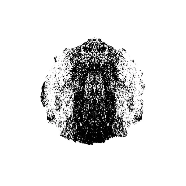 Beyaz arka planda soyut grunge siyah mürekkep lekesi. vektör illüstrasyonu