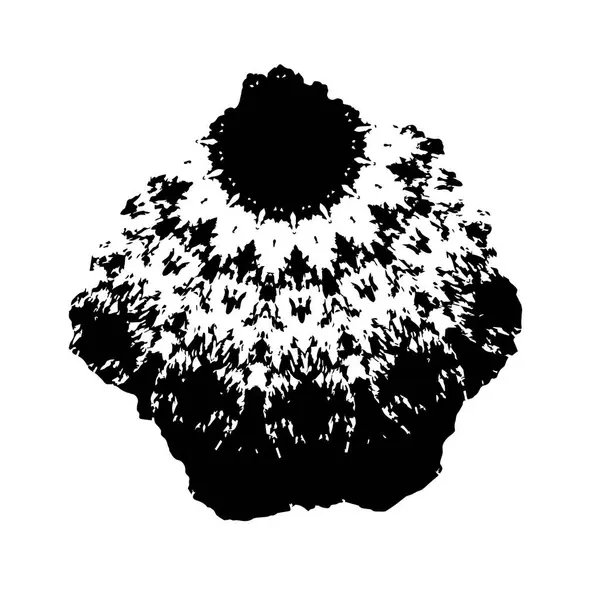 Black Hand Drawn Vector Illustration Grunge Brush Strokes Isolated White — Stock Vector