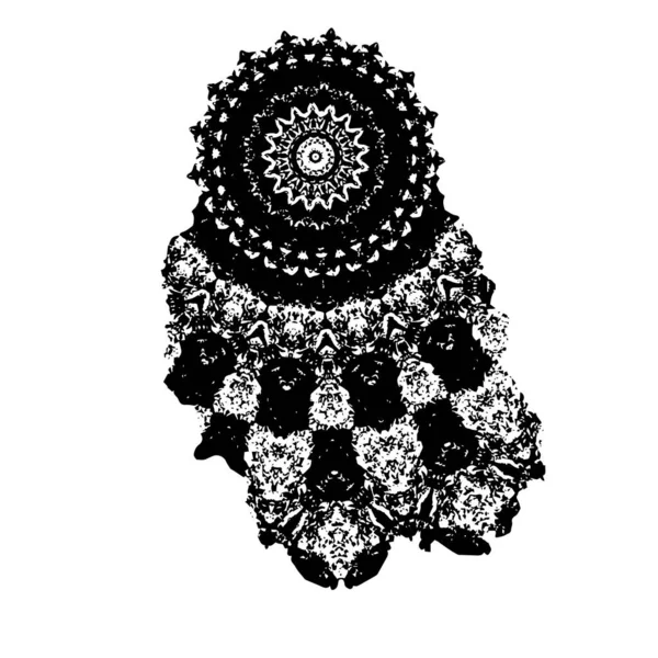 Siyah el çizimi vektör çizimi, grunge fırça darbeleri beyaz arkaplanda izole