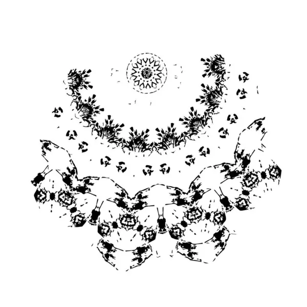  siyah ve beyaz fırça darbesi. vektör