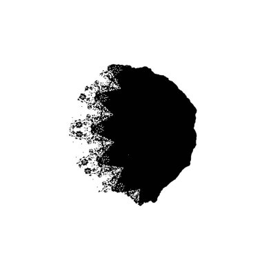 Grunge siyah beyaz fırça. vektör illüstrasyonu