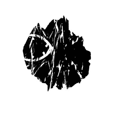 Grunge siyah beyaz fırça. vektör illüstrasyonu