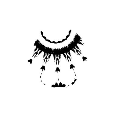 Grunge siyah beyaz fırça. vektör illüstrasyonu