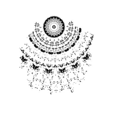 Grunge siyah beyaz fırça. vektör illüstrasyonu