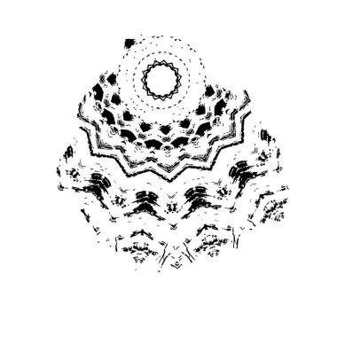 Grunge siyah beyaz fırça. vektör illüstrasyonu