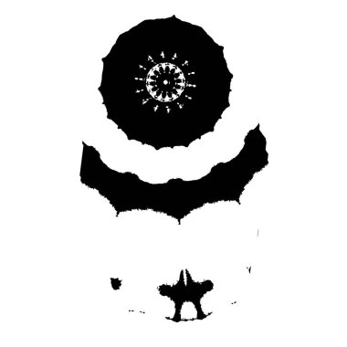 soyut tek renkli geometrik dekoratif çizim