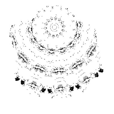 soyut tek renkli geometrik dekoratif çizim