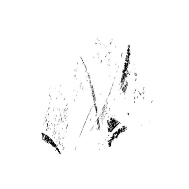 Beyaz arka planda siyah grunge fırça darbeleri. Soyut yazdırma