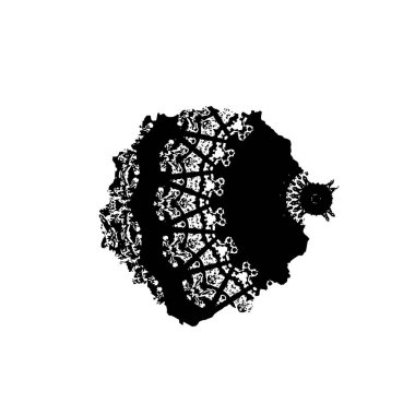 Beyaz arka planda siyah grunge fırça darbeleri. Soyut yazdırma